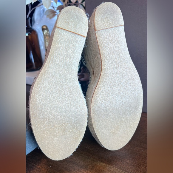 Saint Laurent YSL Floral Black Leather Ankle Wrap Espadrille Wedge Heel EU 40 - Picture 9 of 9